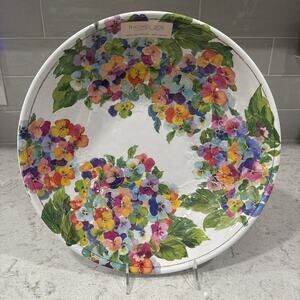PANSY 14” Large Melamine Serving Salad Bowl Flowers Floral Rachel Zoe Pansies